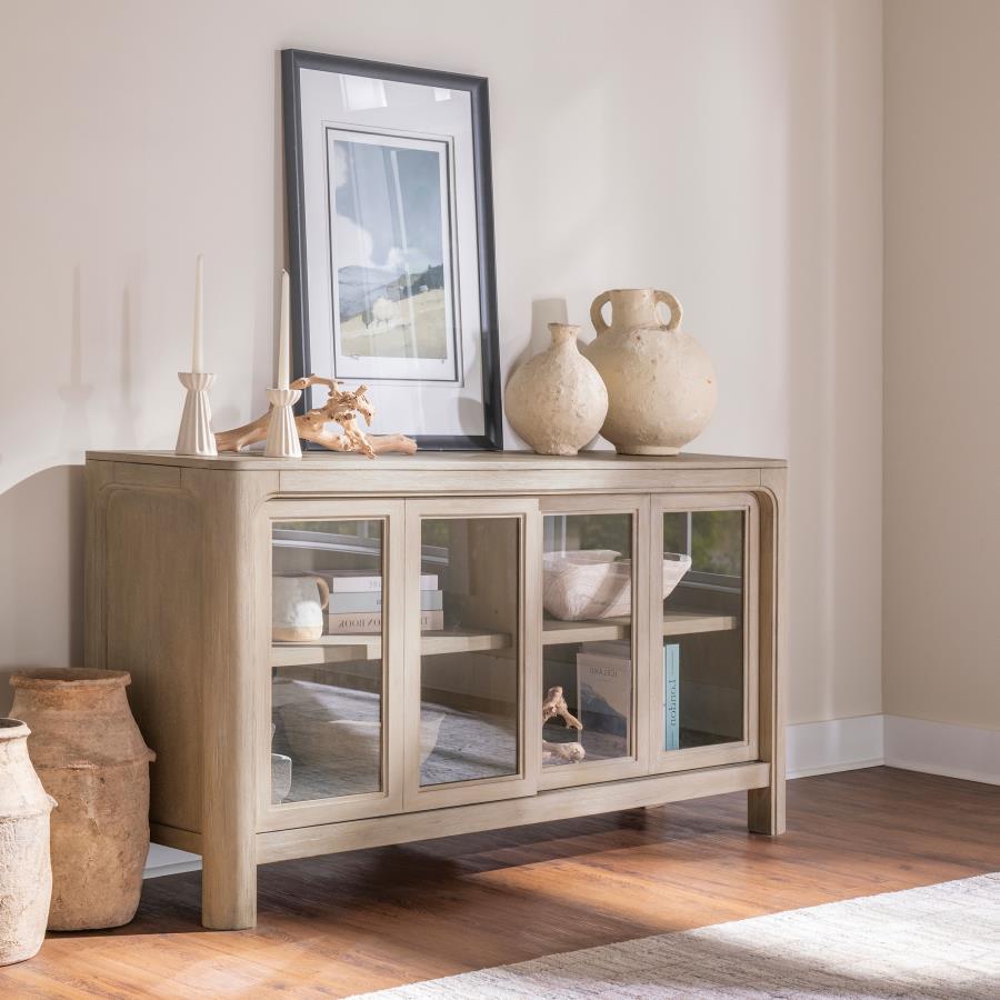 Solano Weathered Mango Wood Buffet Server Sideboard Cabinet – 115505 — product view 1