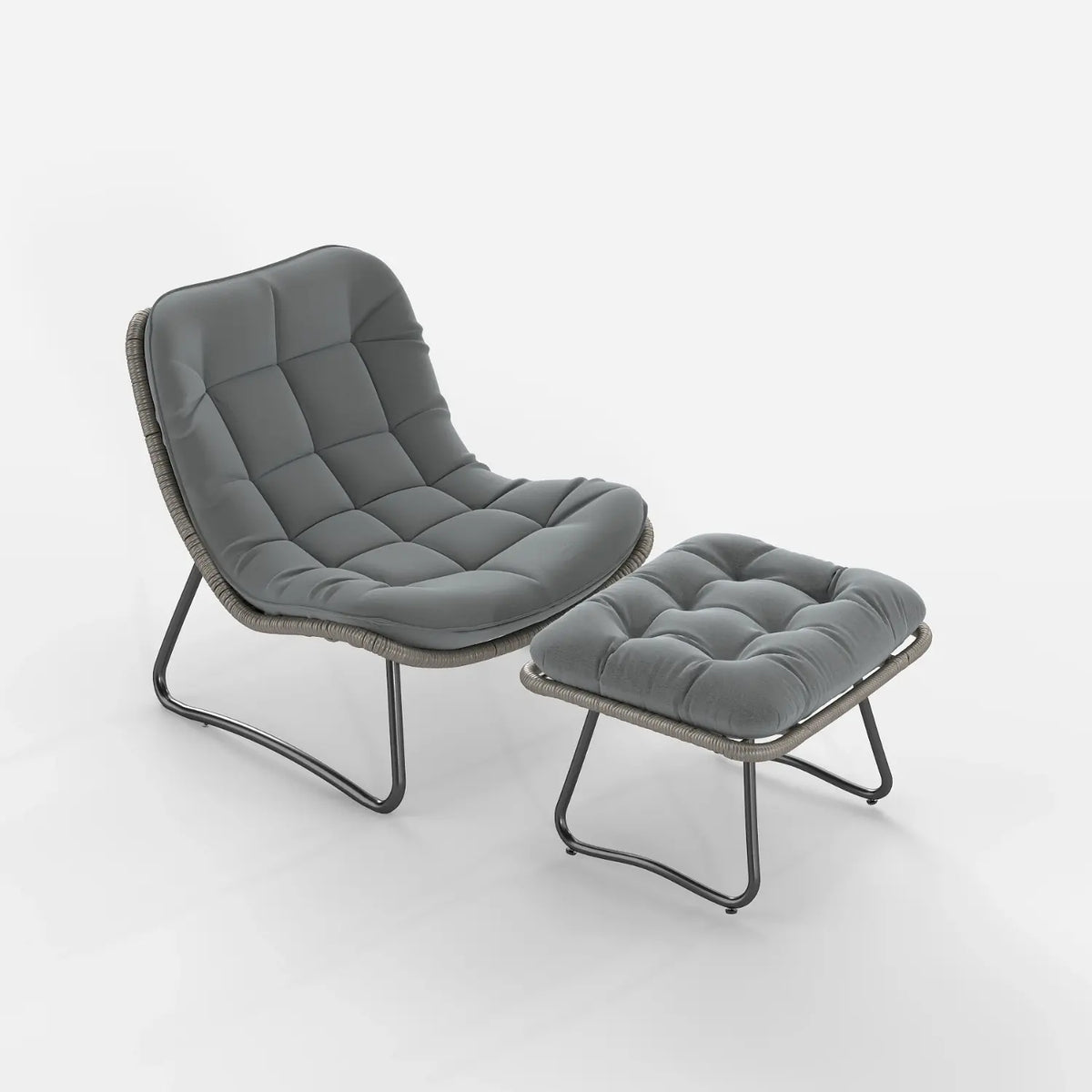 Livli™ Wicker Lounge Chair with Ottoman — product view 1