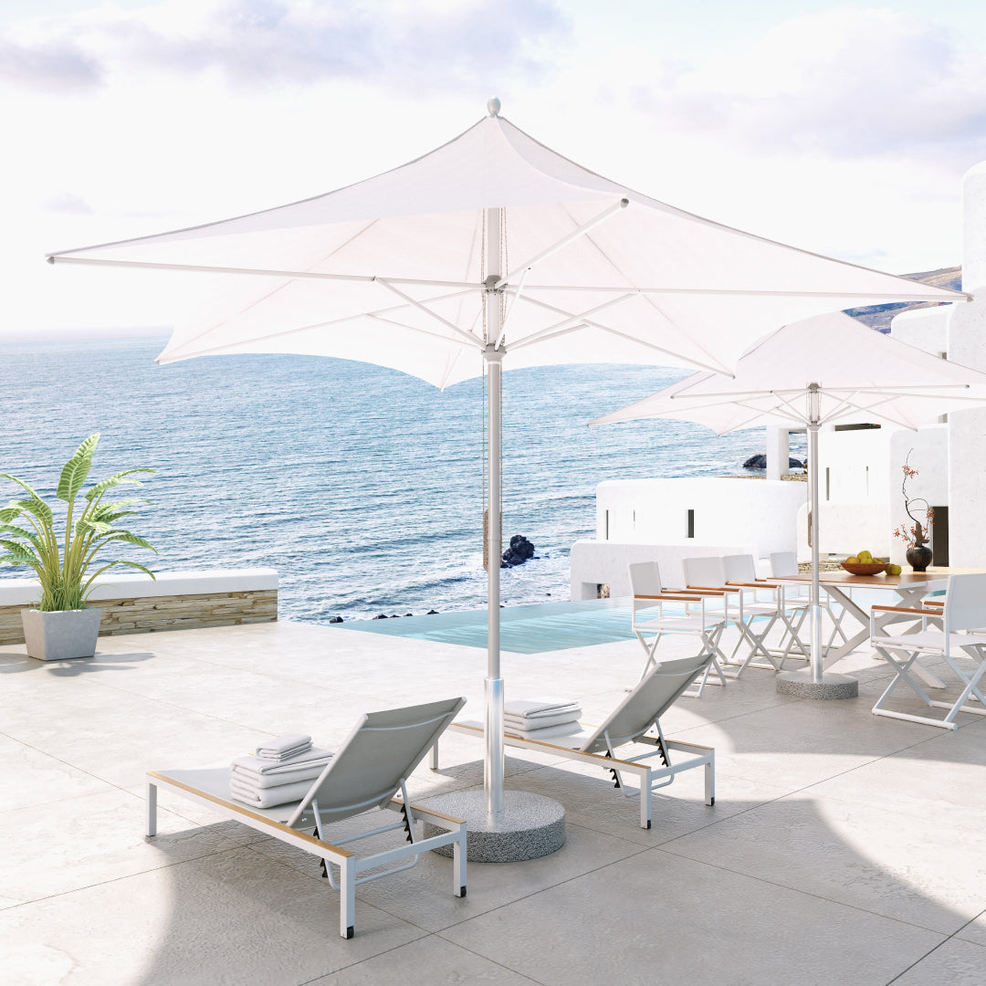 LOUNGE YARD 11 FT Sunshade Umbrella with Pulley Lift for Poolside Backyard Beach — product view 3