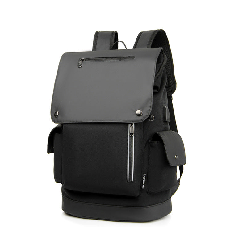 Unisex Anti-Theft Urban Laptop Backpack with Water-Resistant Flap and Multiple Organizer Pockets LoungeYard — product view 5