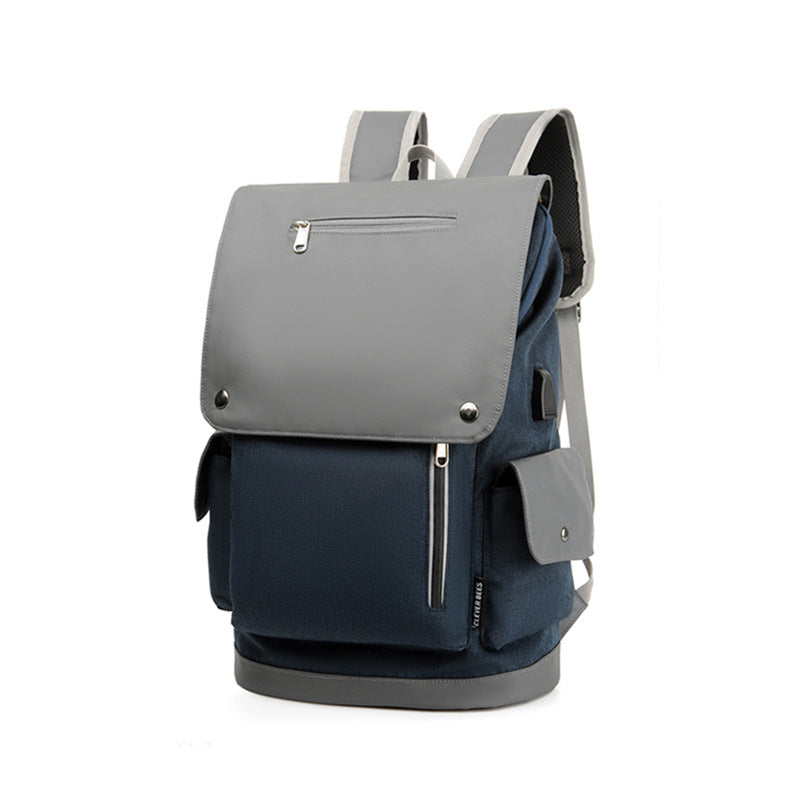 Unisex Anti-Theft Urban Laptop Backpack with Water-Resistant Flap and Multiple Organizer Pockets LoungeYard — product view 7
