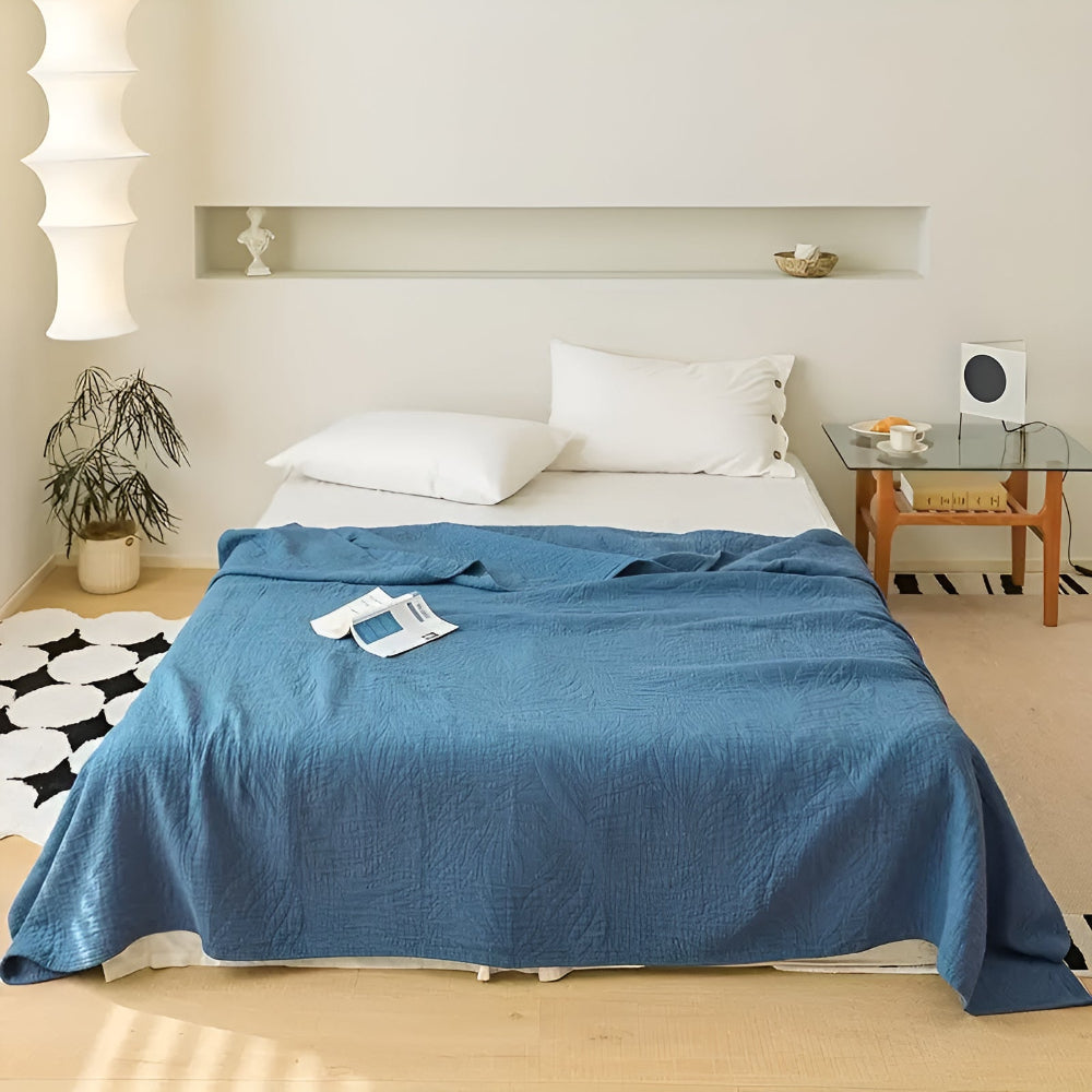 LoungeYard | Soft Leaf Cotton Blanket — product view 1