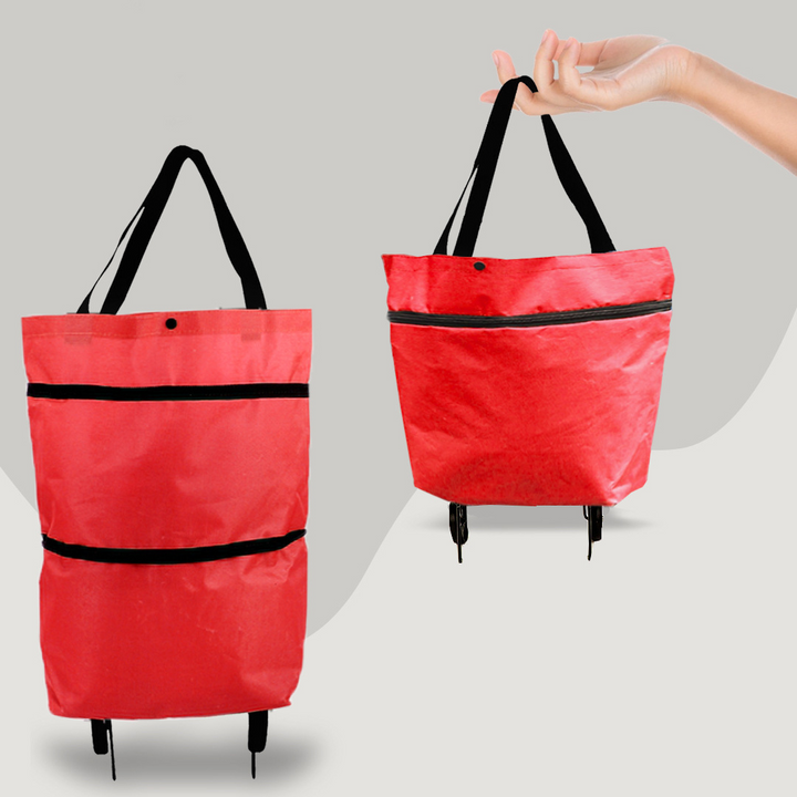 LoungeYard | 2-in-1 Foldable Shopping Bag with Wheels — product view 5