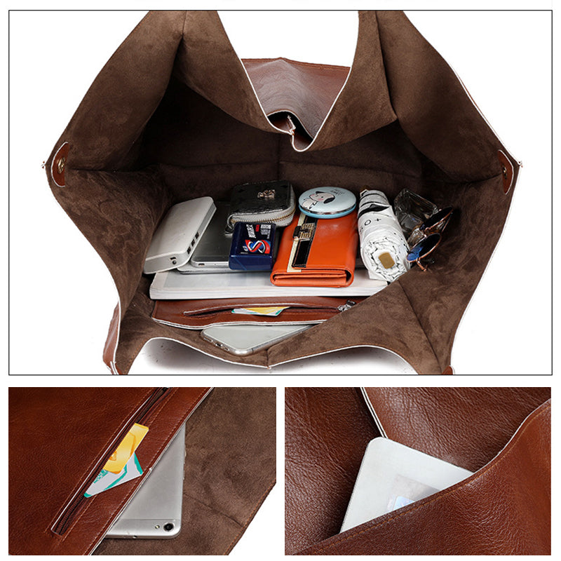 LoungeYard | Oversized leather weekend handbags for women — product view 3