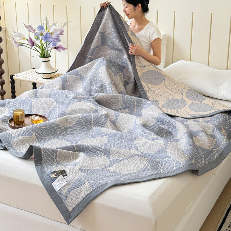 LoungeYard | Mulberry Leaf Cotton Triple Gauze Blanket — product view 1
