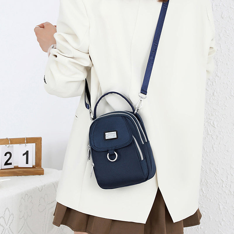 Women's Waterproof Nylon Shoulder Bag with Detachable Strap — product view 3