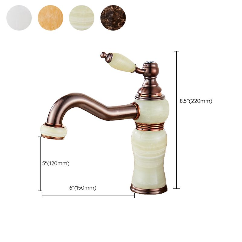 LoungeYard | Luxury Ship Basin Faucet Lever Handle Round Ship Basin Bathroom Faucet — product view 7