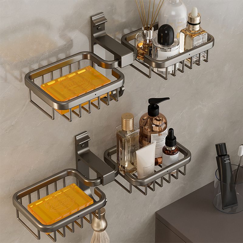 LoungeYard | Modern Bathroom Accessory Set Shelf Black/Silver/Grey Bathroom Accessories Set — product view 6