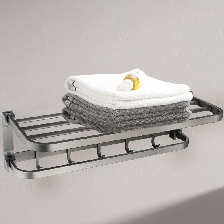 LoungeYard | Contemporary Metal 6-piece Bathroom Accessory Set with Bathroom Shelf — product view 6