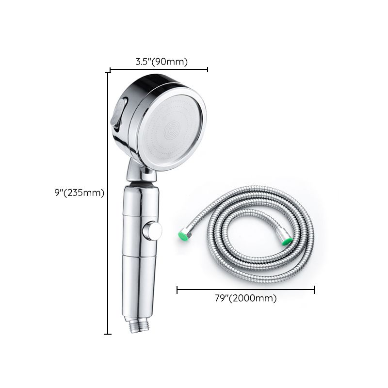 LoungeYard | Contemporary Handheld Showerhead Round 3 Setting Sprayhead in Silver — product view 6