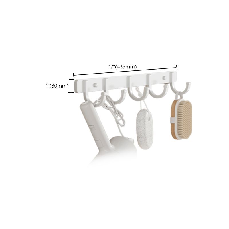 LoungeYard | Contemporary Bathroom Hardware Set in White with Bath Shelf/Towel Holder/Paper Holder — product view 2