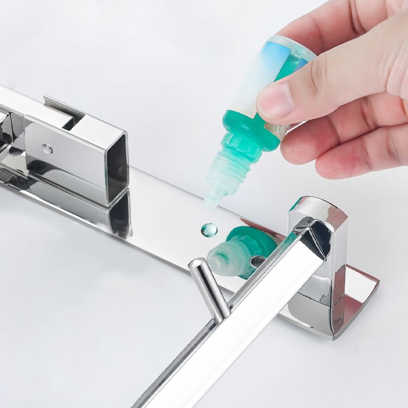 LoungeYard | Modern Bathroom Hardware Set Silver Bathroom Accessories Hardware Set — product view 5