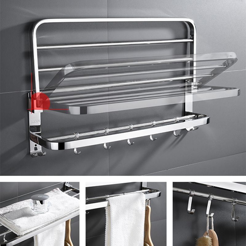 LoungeYard | Silver/Black Bathroom Hardware Set Modern Bathroom Accessories Hardware Set — product view 3