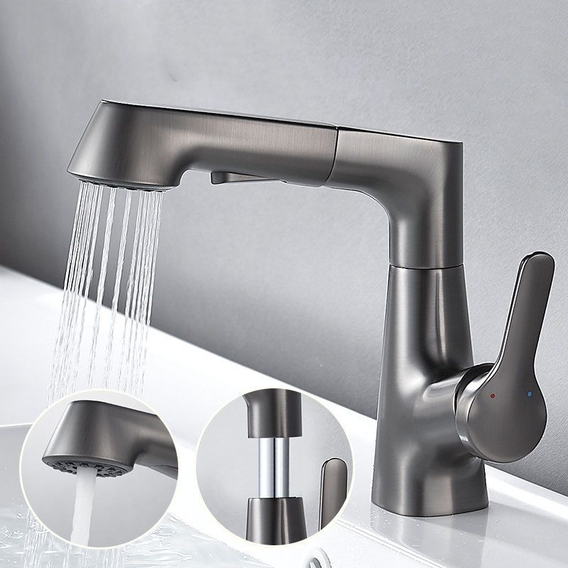 LoungeYard | Modern centerset faucet with single lever handle for countertop sink bathroom fixture — product view 3