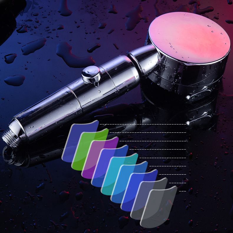 LoungeYard | Contemporary Handheld Showerhead Round 3 Setting Sprayhead in Silver — product view 3