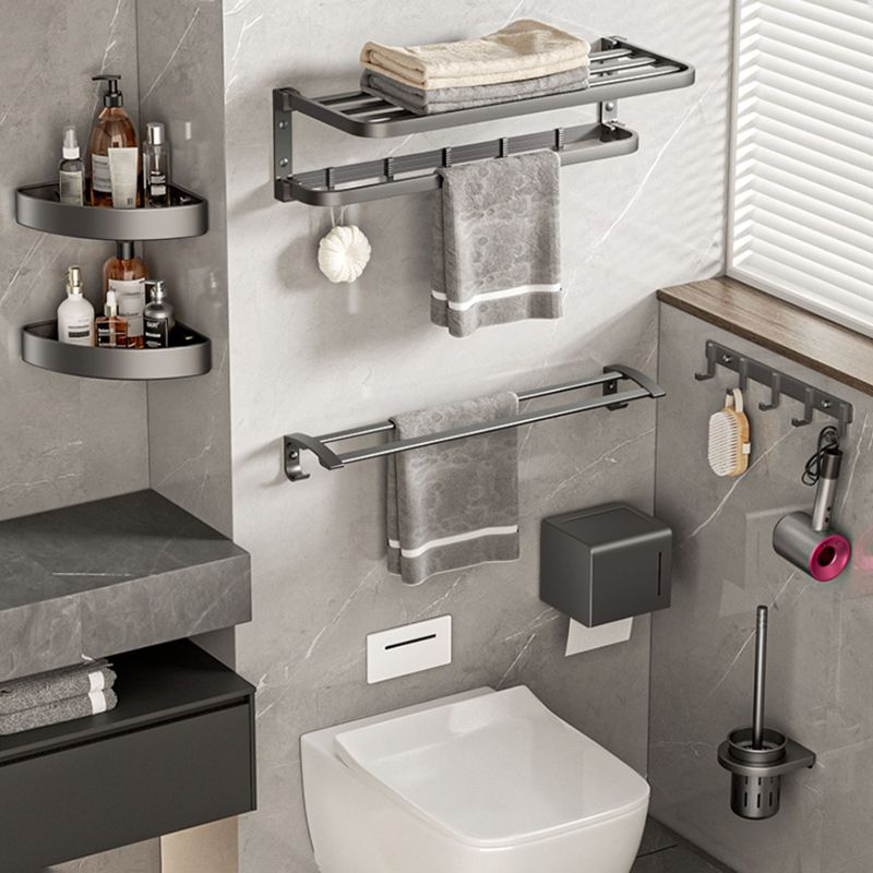 LoungeYard | Modern Bathroom Accessories Set Gray Towel Bar Bathroom Shelf Bathroom Hardware — product view 1