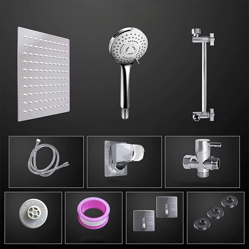 LoungeYard | Modern shower combination spray 5 setting patterns handheld shower head with large shower head — product view 1
