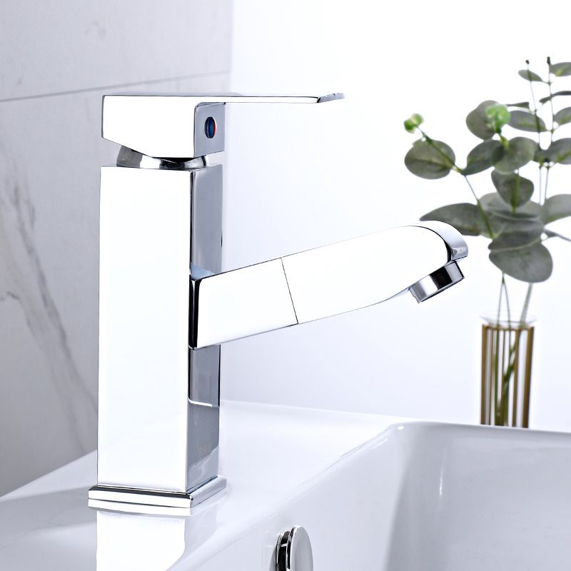 LoungeYard | Modern Retractable Single Handle Basin Faucet Bathroom Sink Faucet — product view 5