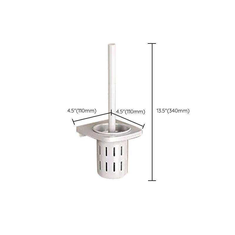 LoungeYard | Contemporary Bathroom Hardware Set in White with Bath Shelf/Towel Holder/Paper Holder — product view 3