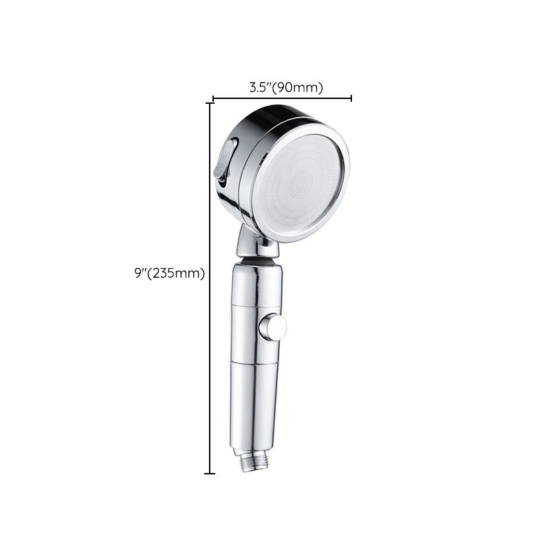 LoungeYard | Contemporary Handheld Showerhead Round 3 Setting Sprayhead in Silver — product view 2