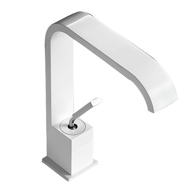 LoungeYard | Unique Sink Faucet Bathroom Brass Solid Color Waterfall Spout Faucet — product view 7