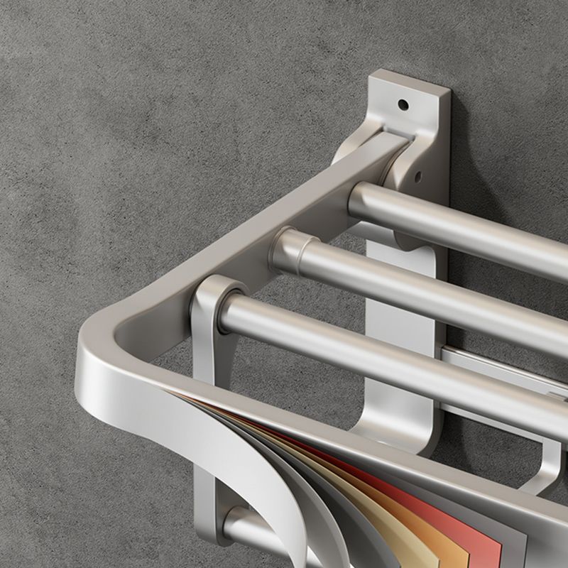 LoungeYard | Contemporary Silver Metal Bathroom Fixture Set with Triangle Bathroom Shelf — product view 5