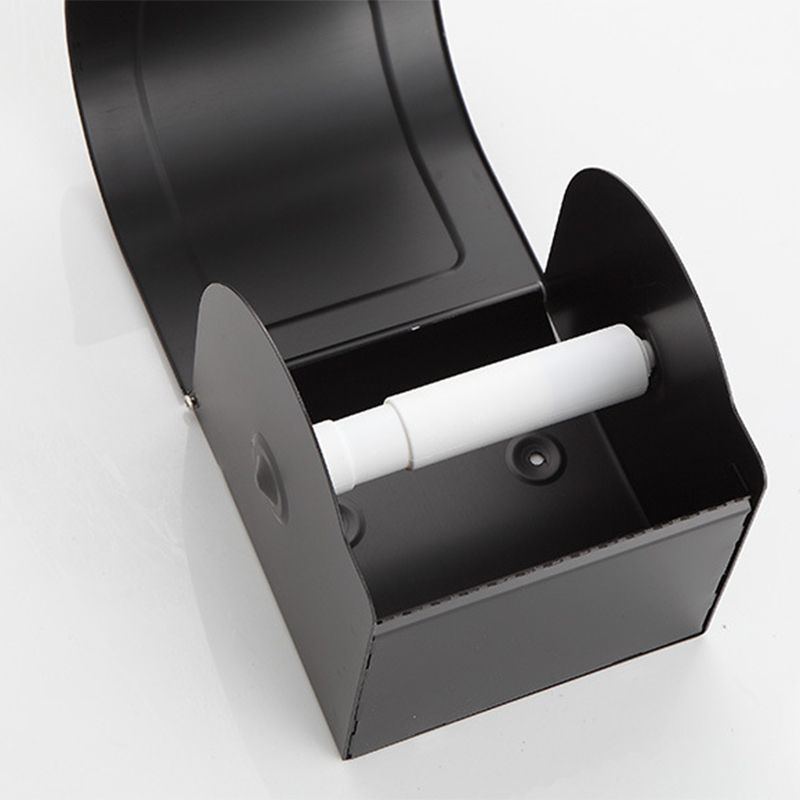 LoungeYard | Modern Matt Black Bathroom Shelf Paper Holder Bathroom Accessory Set — product view 4