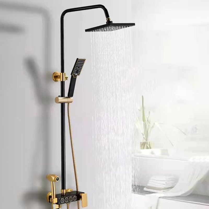 LoungeYard | Modern adjustable water flow shower faucet shower arm shower system on the wall — product view 7