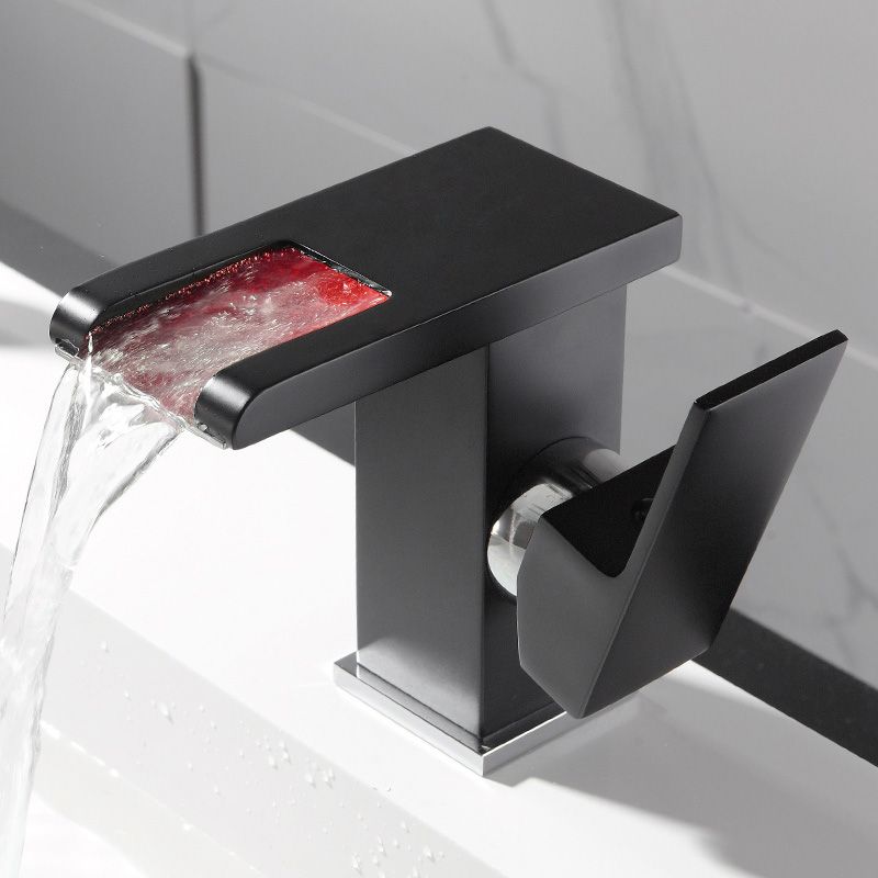 LoungeYard | Basin faucet lever handle waterfall outlet bathroom fixture — product view 3