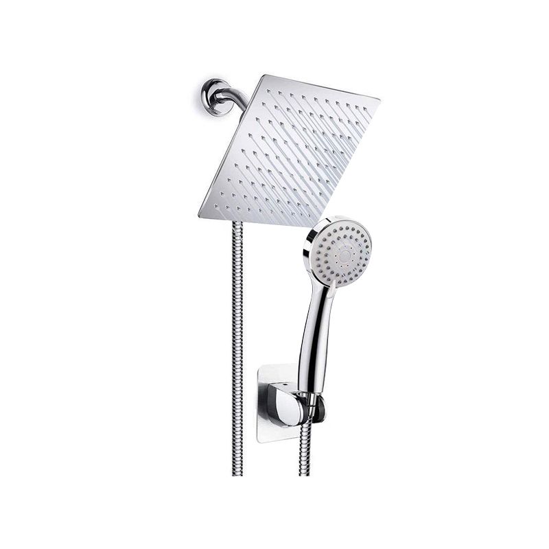 LoungeYard | Modern Pull-Down Dual Showerhead Square High Arch Showerhead Combination — product view 7