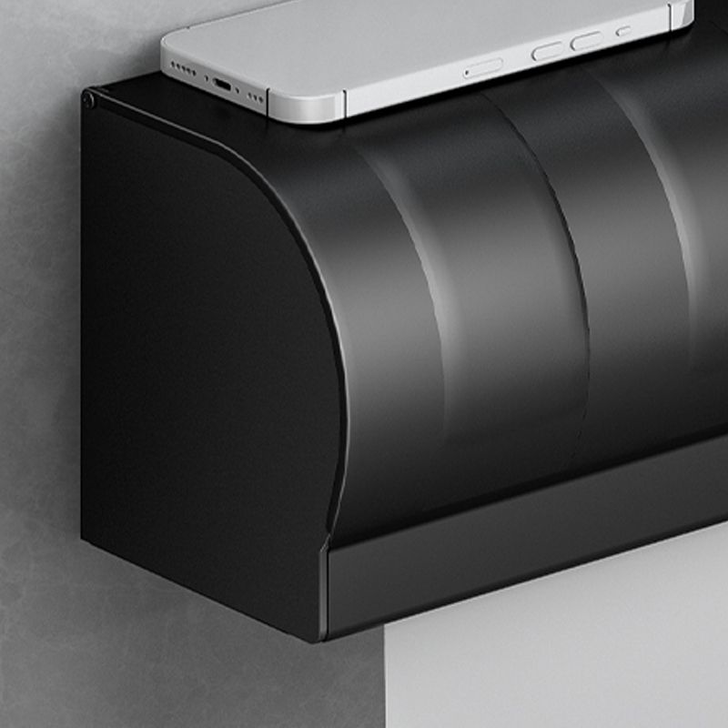 LoungeYard | Classic Bathroom Accessories Set in Aluminum Black Finish Bathrobe Hook/ Towel Bar — product view 3