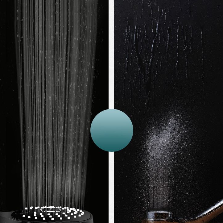 LoungeYard | Contemporary Handheld Supercharged Shower Head Square Metal Spray Head — product view 2