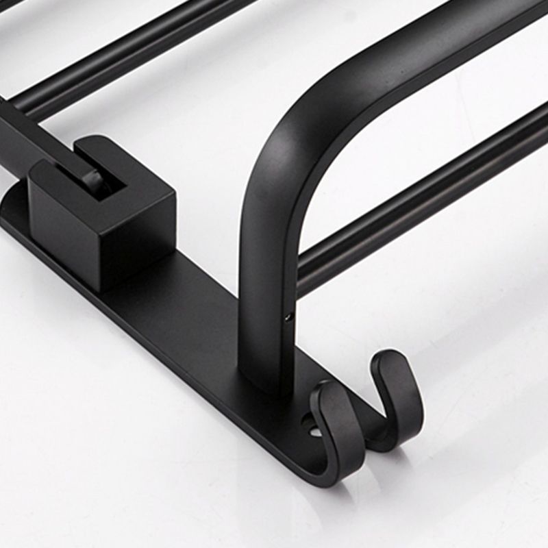 LoungeYard | Contemporary 8-piece Bathroom Accessory Set Matte Black Bathroom Shelf/Paper Holder/Towel Hook — product view 6