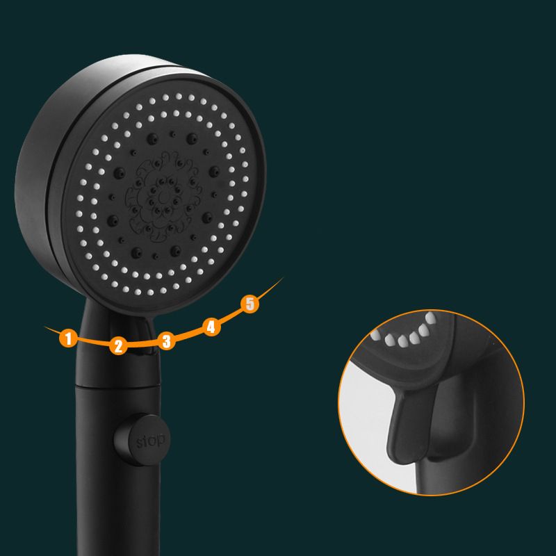 LoungeYard | Modern Plastic Shower Head Adjustable Spray Pattern Handheld Shower Head — product view 3