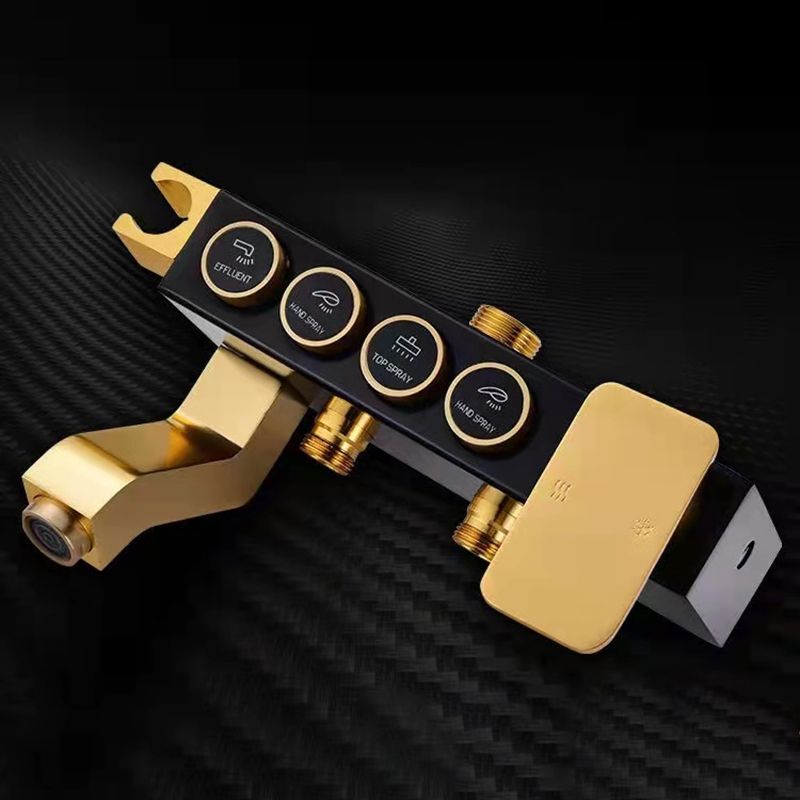 LoungeYard | Modern adjustable water flow shower faucet shower arm shower system on the wall — product view 3