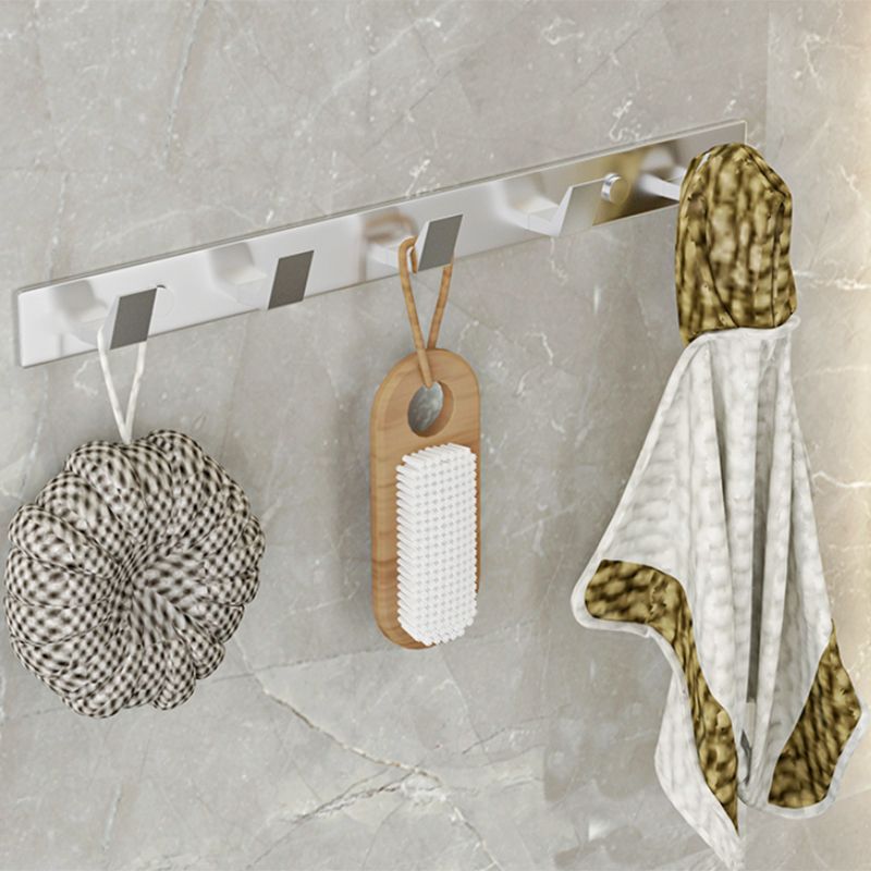 LoungeYard | Modern Bathroom Accessories Set Silver Bathroom Shelf Towel Holder Bathroom Accessories Kit — product view 4