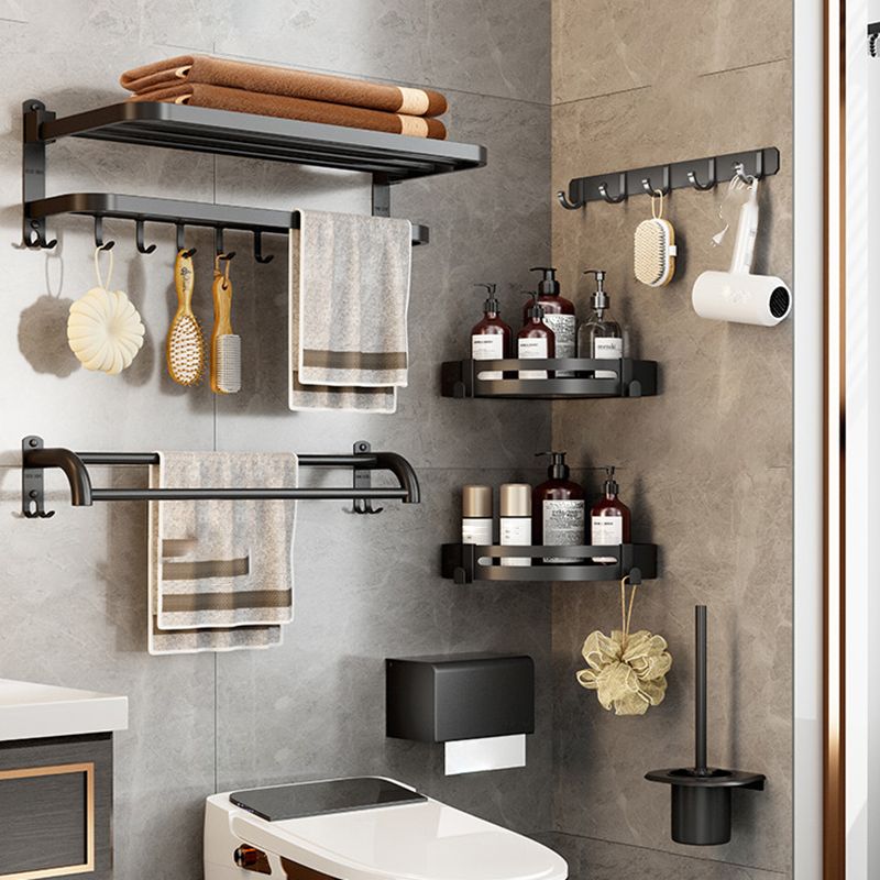 LoungeYard | Matt black bathroom accessory set Modern bathroom accessory hardware set — product view 7