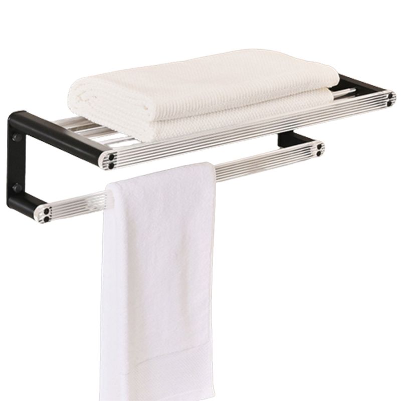 LoungeYard | Modern Bath Accessories Set Black Towel Bar Bath Shelf Bathroom Fixtures Set — product view 7