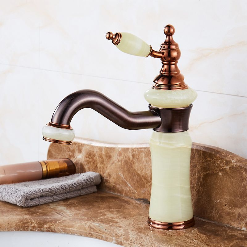 LoungeYard | Luxury Ship Basin Faucet Lever Handle Round Ship Basin Bathroom Faucet — product view 5