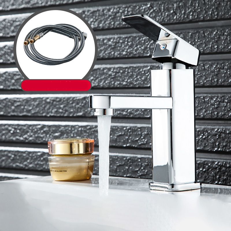 LoungeYard | Cubic Basin Faucet Simple Low Arc Bathroom Faucet with 1 Hole — product view 7