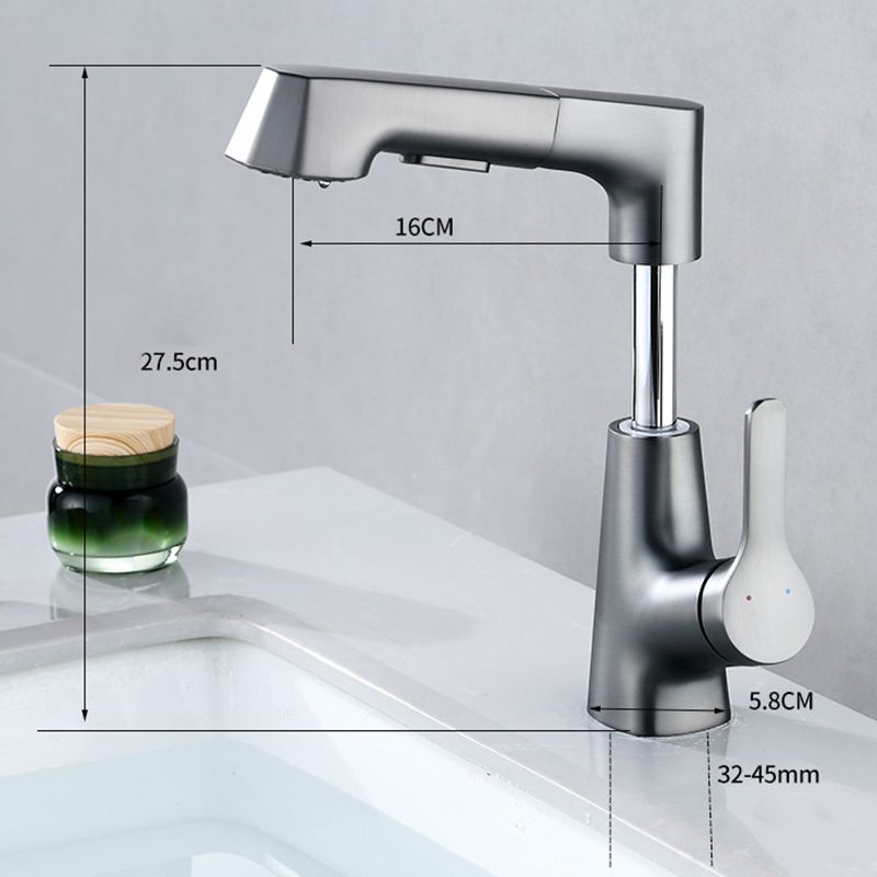 LoungeYard | Modern Faucet Solid Copper Centerset Bathroom Faucet — product view 2
