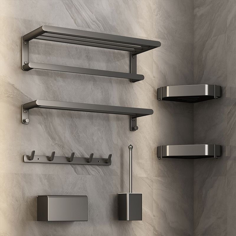 LoungeYard | Matte Gray Bathroom Hardware Set Modern Bathroom Accessories Set — product view 4
