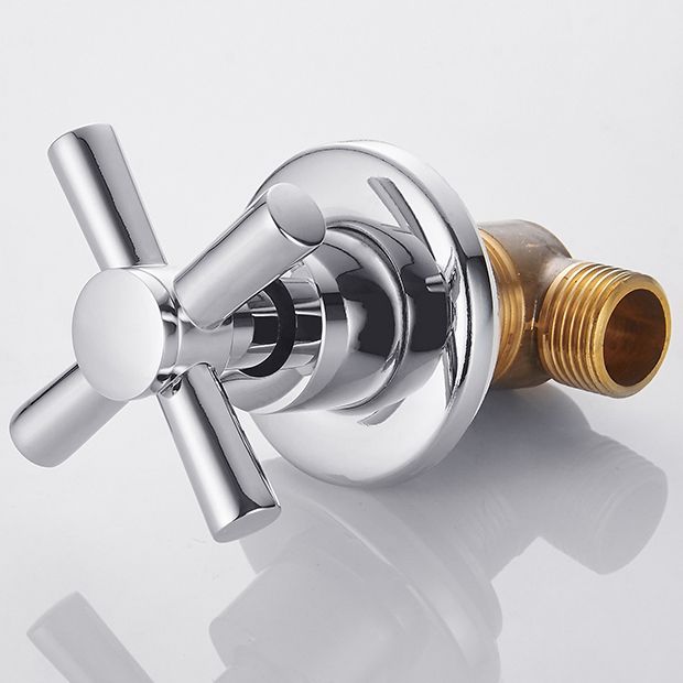 LoungeYard | Modern bathroom faucet wall-mounted cross handles low arc faucet — product view 5
