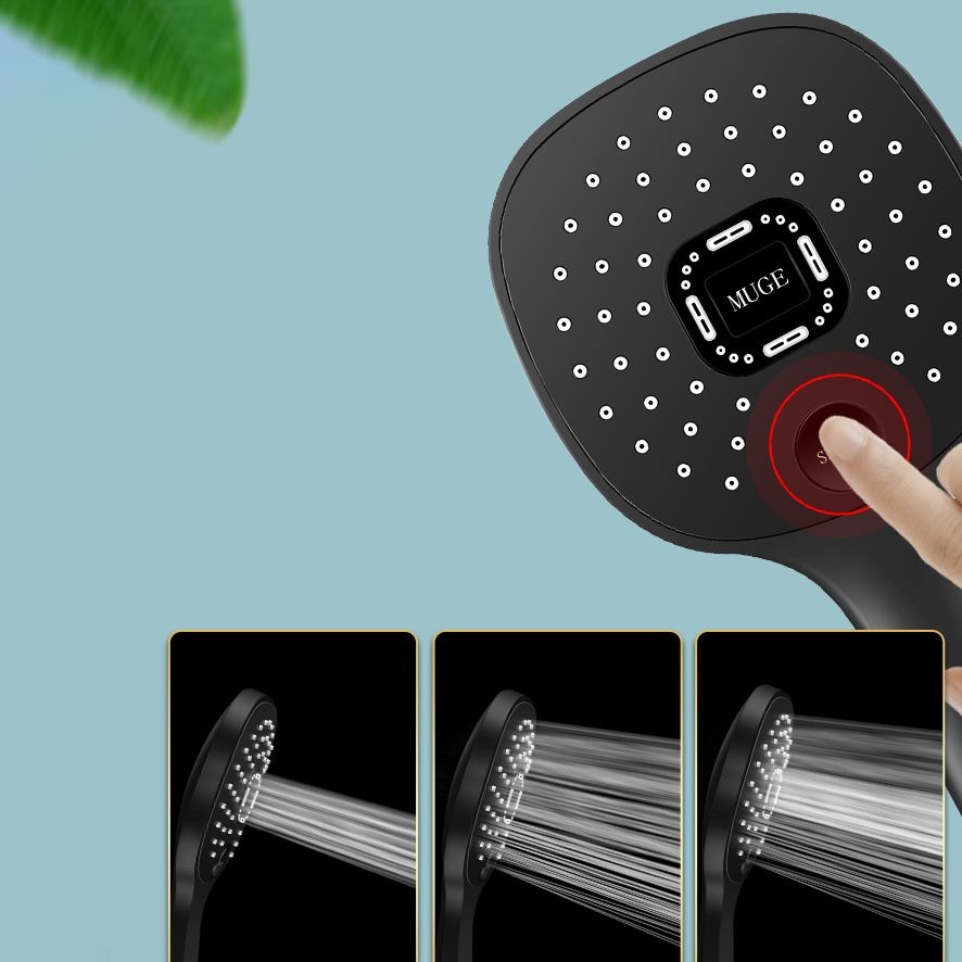 LoungeYard | Contemporary Handheld Supercharged Shower Head Square Metal Spray Head — product view 4
