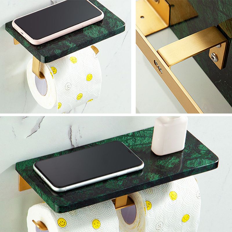 LoungeYard | Brass Bathroom Accessories Set Marble Bathroom Accessories Set for Home — product view 7