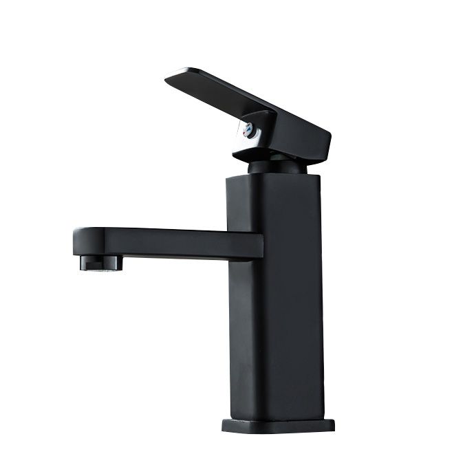 LoungeYard | Cubic Basin Faucet Simple Low Arc Bathroom Faucet with 1 Hole — product view 6
