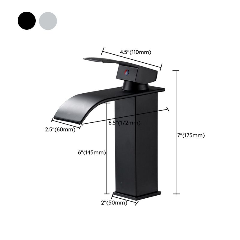 LoungeYard | Basin faucet lever handle waterfall outlet bathroom fixture — product view 5