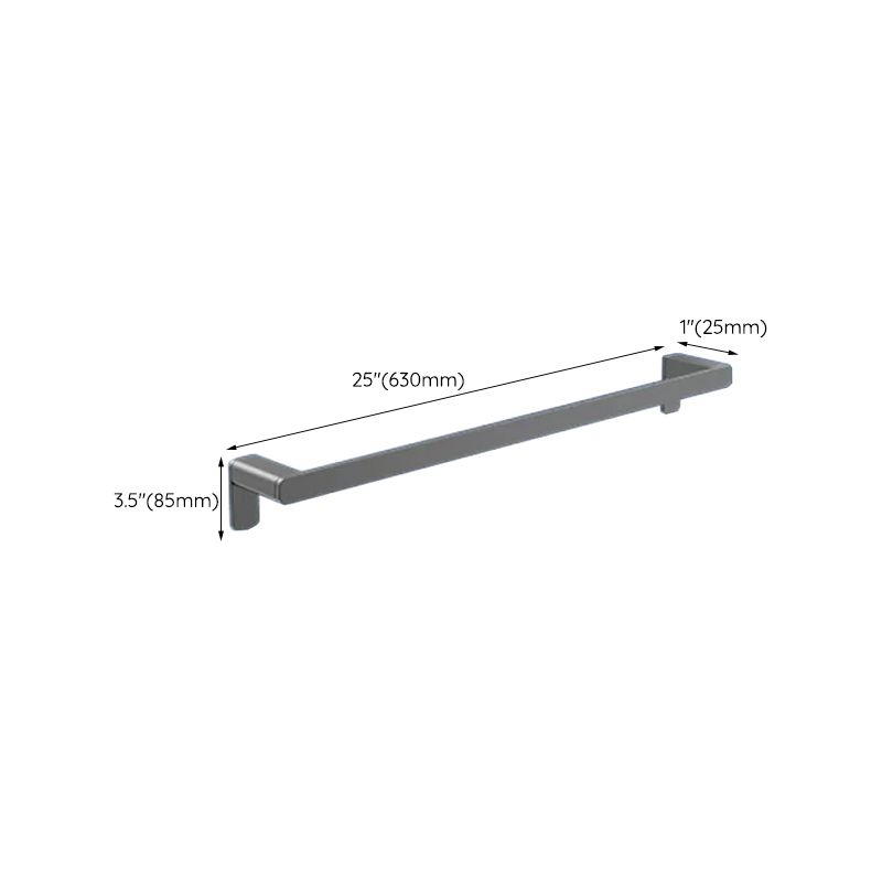 LoungeYard | Contemporary bathroom accessory set made of aluminum with towel holder/bath shelf — product view 7