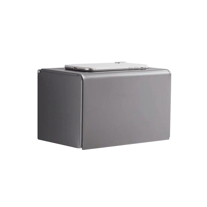 LoungeYard | Matt gray bathroom accessory set bathroom shelf/towel holder & paper holder included — product view 4