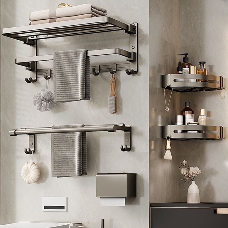 LoungeYard | Modern Towel Bar Bathroom Set Bathroom Shelf Bathroom Accessory Kit — product view 3